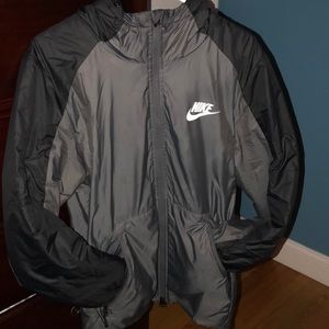 Nike Fleece Jacket Size S Black and Gray